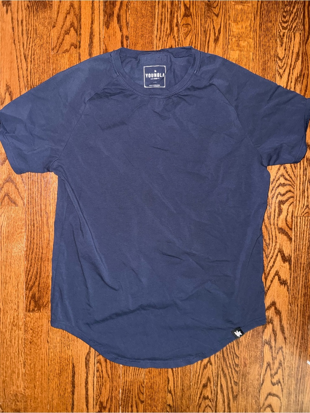 YoungLA Navy Short-Sleeve Crewneck Tee
